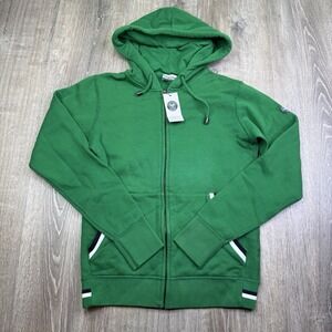 Wimbledon Interlock Stripe Green Men's Hoodie Zip Up Sweatshirt Men's XS NWT